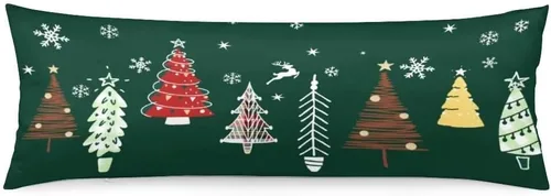 Vista 6 de Funda de almohada corporal verde salvia, funda de almohada larga floral de primavera con cremallera, funda de almohada decorativa suave, funda