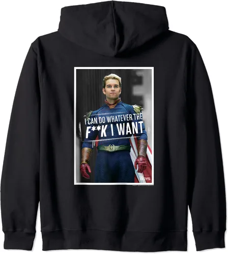 Vista 2 de The Boys Sudadera con capucha con cremallera I Can Do What, Negro, S