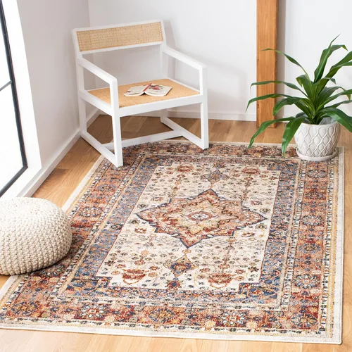 Vista 13 de SAFAVIEH Bijar Collection - Alfombra decorativa de 2 pies 3 pulgadas x 4 pies, marfil y óxido, diseño oriental envejecido, no desprende pelusa