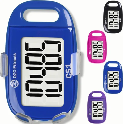 Vista 11 de Clip-on 3D Pedometer for Walking Steps Counter with Lanyard, Simple Exercise Tracker for Women and Seniors with Large Accurate Digital Display