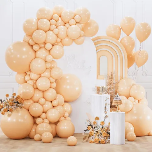 Vista 70 de PartyWoo Globos color nude, 50 globos bohemios de color albaricoque de 5 pulgadas, globos beige para guirnalda de globos o arco de globos como
