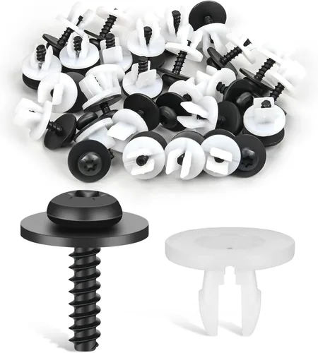 Vista 18 de GOOACC 100 piezas de 10 tamaños de clip de moldura de resorte de metal clip universal de sujeción de cuerpo de automóvil compatible con GTI, Jetta