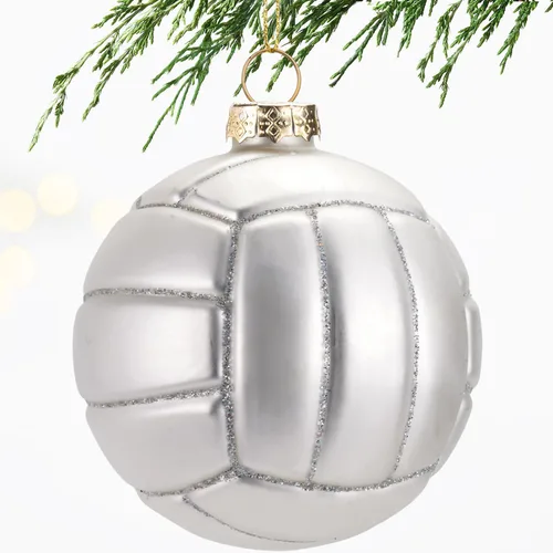 Vista 9 de Adorno soplado de vidrio de sóftbol de Navidad de 3.15 pulgadas, mini bola deportiva pintada a mano 2025 para niños y niñas, árbol de Navidad