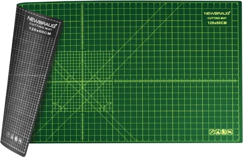 Vista 7 de NEWBRAUG - Tapete grande de corte autocurable de 23 x 47 pulgadas, doble cara, 5 capas, tabla de cortar grande para corte rotativo, acolchado Negro