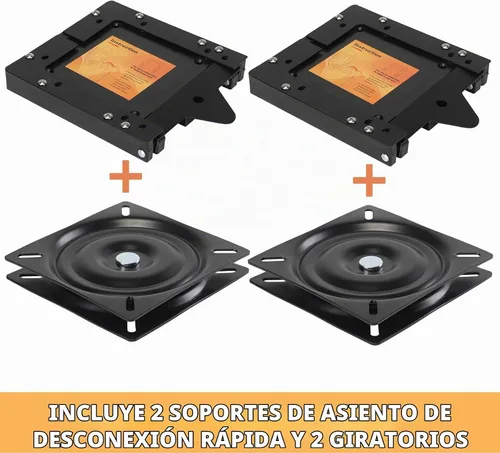 Vista 2 de Leader Accessories - Soporte de asiento de desconexión rápida con asiento de barco giratorio, 2 juegos Ajuste universal para todas las bases