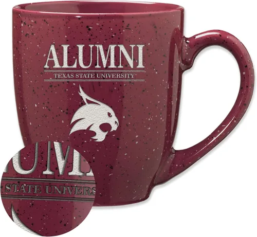 Vista 106 de Rico Industries NCAA Illinois Fighting Illini Alumni - Taza de café de cerámica moteada grabada con láser de 16 onzas