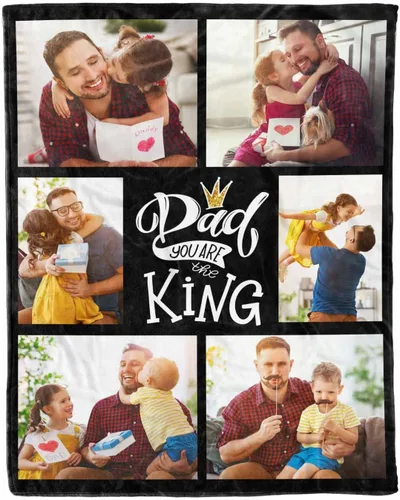 Vista 20 de D-Story Manta de hijo, divertidas mantas personalizadas con fotos, regalo para papá, manta de disfraz, regalo para hija, regalos personalizados