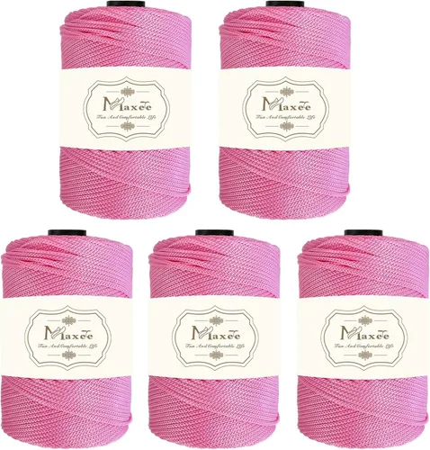Vista 87 de Cordón de macramé de poliéster de alta calidad de 0.118 in × 218 yardas, 0.118 in, 100% polipropileno, ideal para ganchillo, ganchos de pared