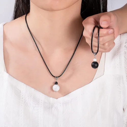 Vista 5 de Tarsus Collar para parejas, collares de relación a juego, prométele ella, regalos de joyería para pareja, novio, novia, mujeres, hombres, amistad