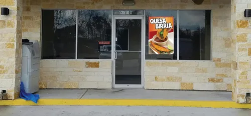 Vista 3 de Quesabirria - Calcomanía para ventana, diseño de comida mexicana, camión, concesión, vinilo restaurante (10 x 7 pulgadas)