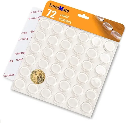 Vista 17 de 4 piezas de topes largos para muebles - Protectores de pared, tope de puerta de refrigerador, 5.5x0.7x0.2 pulgadas