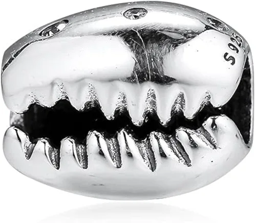 Vista 3 de Pandora 925 Sterling Silver Pendant Diy Sterling Silver Sparkling Coffee Bean Shell Charms Fits Original Pandora Bracelet Women Beads Jewelry Gifts