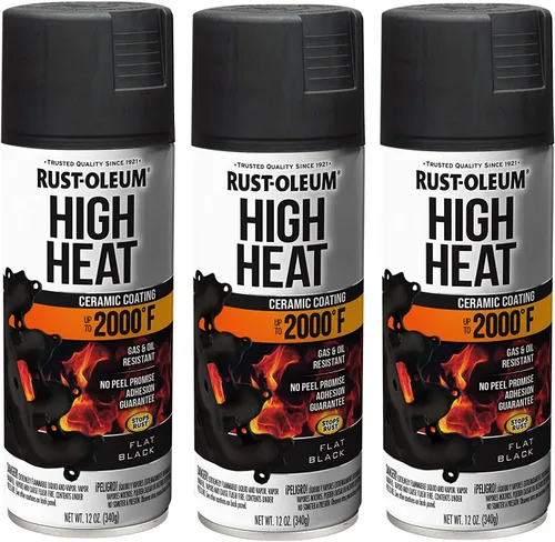 Vista 5 de Rust-Oleum 260771 Pintura en aerosol de alto calor automotriz, 11 onzas, transparente