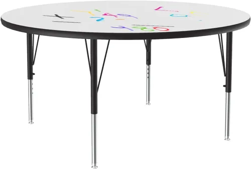 Vista 26 de Correll - Mesa rectangular de 24 x 36 pulgadas, mesa de actividades superior de borrado en seco, altura ajustable (19 a 29), laminado de alta