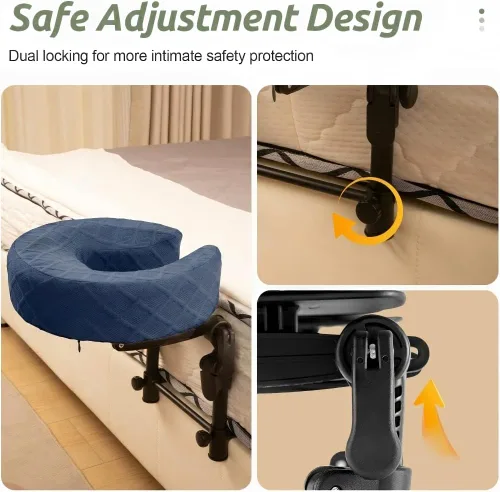 Vista 7 de Reposacabezas de masaje para cama, cuna ajustable para masaje facial en casa, kit de mesa de masaje portátil para colchón de dormir, almohada boca