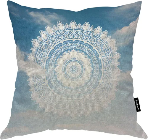 Vista 31 de Funda de Almohada Abstracta Smog para Sofá, Funda de Almohada Decorativa Caos Fractal Cosmos Rayas Curvadas de Algodón y Lino, Funda de Cojín