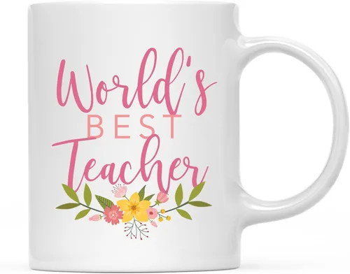 Vista 26 de Andaz Press Taza de café de 11 oz, regalo de broma de la mejor abbuela del mundo, diseño floral, paquete de 1
