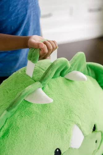 Vista 6 de Soft Landing™ Elite Seat Asiento de sofá de felpa convertible exclusivo de Amazon, Dinosaurio