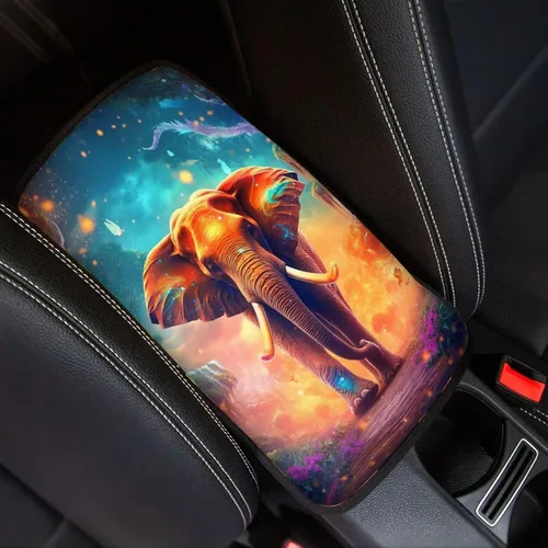 Vista 18 de Funda para reposabrazos de automóvil, ajuste universal para la mayoría de automóviles, SUV, camiones, sedán, patrón fresco, plegable, cómoda, Oso
