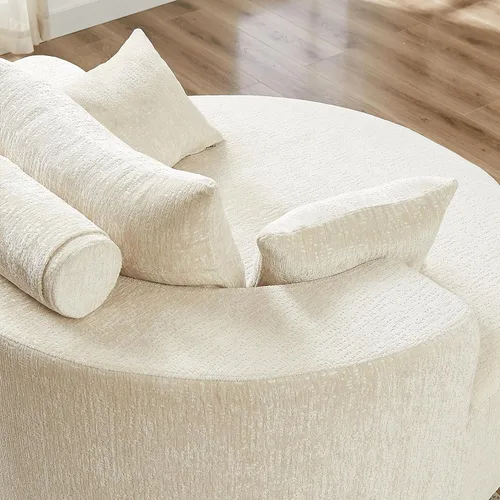Vista 5 de Sofá sin huesos, sofá de burbujas de gran tamaño, no requiere montaje, tela de felpilla suave, cómodo sofá modular para sala de estar, sofá cama