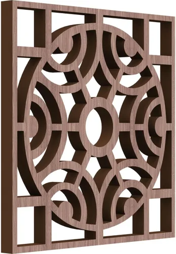 Vista 44 de Walton Paneles de pared decorativos de madera con calado, pequeños, 11 3/8 pulgadas de ancho x 11 3/8 pulgadas de alto x 1/4 pulgadas de alto, nogal