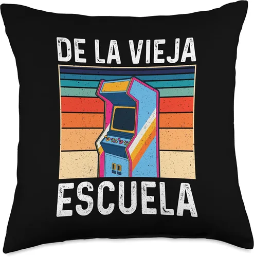 Vista 4 de Tshirtoftheyear Arcade Gifts Arcade Game Machine Cabinet Nostalgia Retro 80s Gamer Gift Pillow, 16 x 16, multicolor