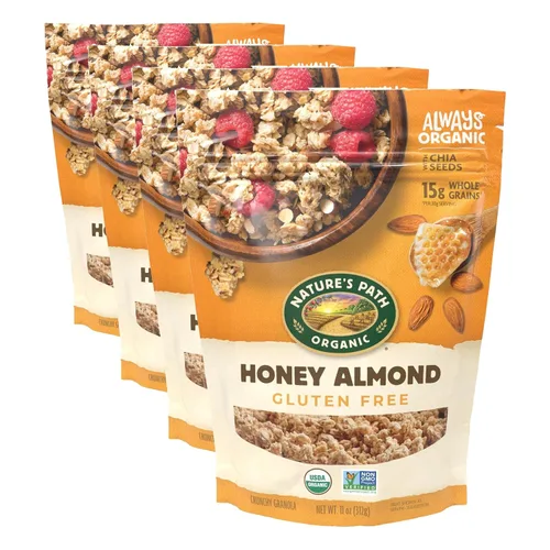 Vista 7 de Nature's Path Granola orgánica, miel de almendras, bolsa de 11 oz