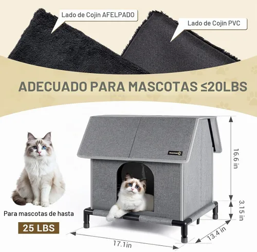 Vista 4 de MIU COLOR Casa grande para exteriores, resistente a la intemperie y elevada