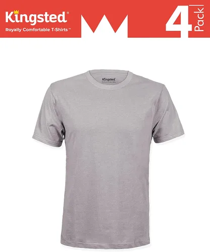 Vista 5 de Kingsted - Paquete de camisetas para hombre cómodas suaves premium ajuste clásico