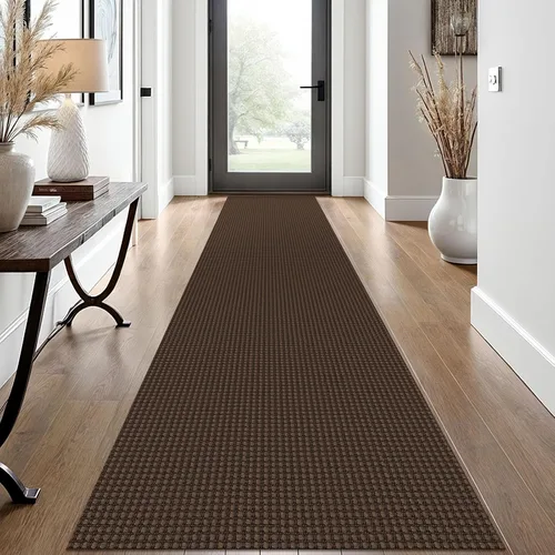 Vista 115 de EARTHALL Alfombra tejida de 2 x 3 pies, lavable para entrada, alfombra trenzada antideslizante, alfombra para puerta interior y exterior, alfombra