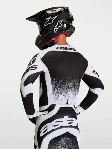 Vista 5 de Alpinestars Techstar Swan MX Jersey MX27 Colección Blanco/Negro