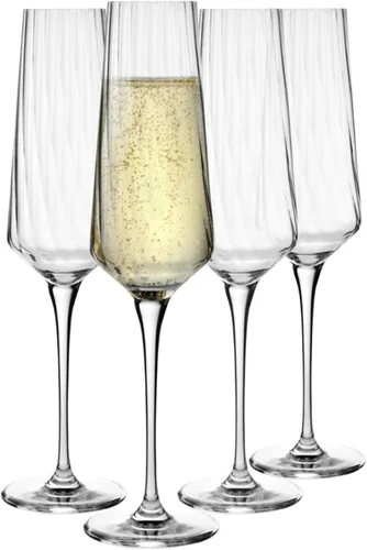 Vista 15 de Krosno Juego de 6 copas de champán de 6.1 oz, colección vanguardista