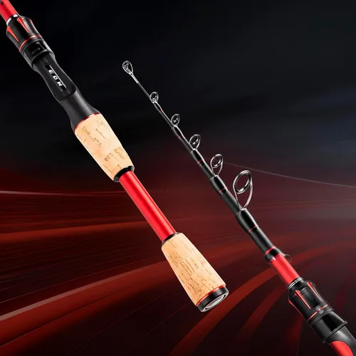 Vista 4 de EOW XPEDITE LITE Cañas de Pescar Telescópicas Portátiles y Combo, Cañas de Pesca de Spinning y Casting, Blanks de Caña de Carbono 24T, Punta
