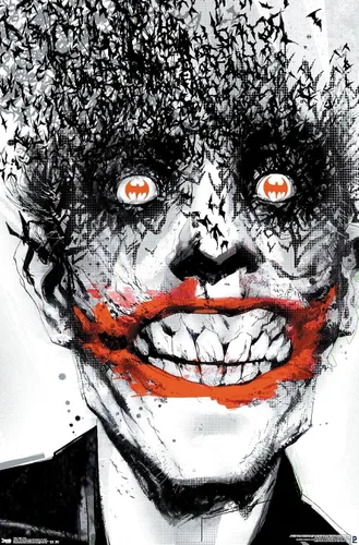 Vista 11 de Trends International DC Comics - Póster de pared de The Joker - Murciélagos, 14.725 x 22.375 pulgadas, versión enmarcada de madera de granero