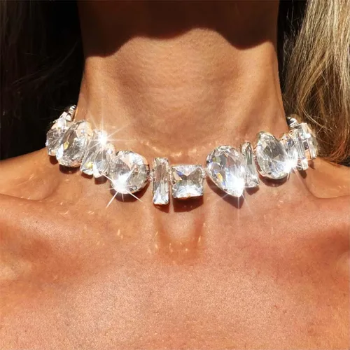 Vista 8 de JONKY Gargantilla con diamantes de imitación para mujer