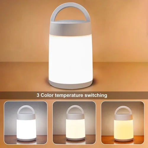 Vista 3 de Luz nocturna para bebé, lámpara de noche táctil LED portátil para niños y adultos, lactancia, ayuda para dormir, lámpara de lactancia recargable por