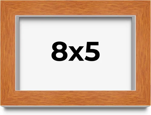 Vista 133 de Marco de 3 x 3 pulgadas de madera maciza de nuez y miel marrón con plexiglás acrílico UV, respaldo de tablero de espuma y accesorios para colgar