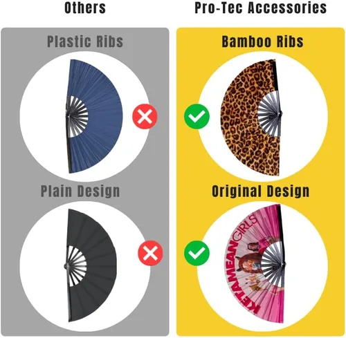 Vista 2 de Ventilador de mano decorativo para rave, grandes abanicos plegables para festivales, Drag Queen y Burlesque, bonitos accesorios holográficos
