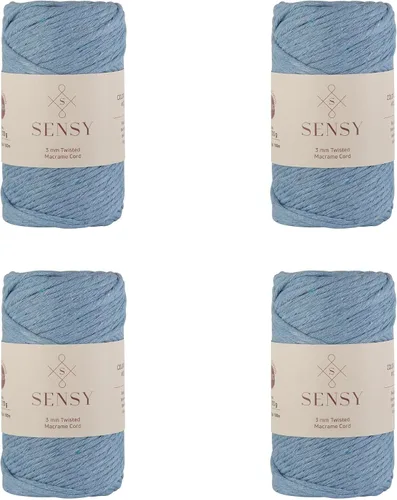 Vista 36 de Sensy - Cuerda de macramé prémium de 0.118 in, 109 yardas, 100% algodón, una hebra torcida, cuerda de macramé, hilo de algodón para macramé, hilo