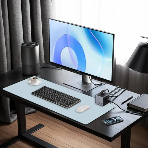 Vista 6 de Tapete de escritorio de borrado en seco, pizarra blanca de escritura borrable para hacer planes Waterproof Desk Pad, Non-Slip Large Desktop