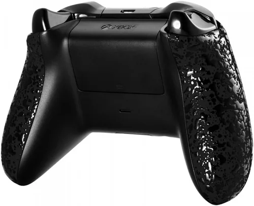 Vista 6 de eXtremeRate Textured Blue Back Panels, Comfortable Non-Slip Side Rails, 3D Splashing Handles, Game Improvement Replacement Parts for Xbox One