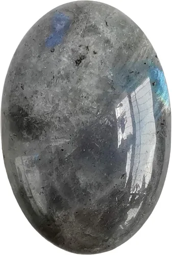 Vista 13 de Labradorita negra natural, bolsillo ovalado en la palma de la palma, cristal curativo para masaje, spa, piedra energética, cristal curativo