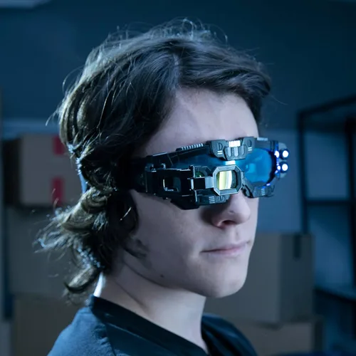 Vista 3 de SpyX / Micro Gear Set + gafas de misión nocturna - 4 herramientas imprescindibles unidas a un cinturón ajustable + gafas de luz LED. ¡El favorito