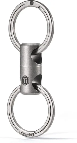 Vista 8 de KeyUnity Titanium Swivel Key Ring Keychain Connector