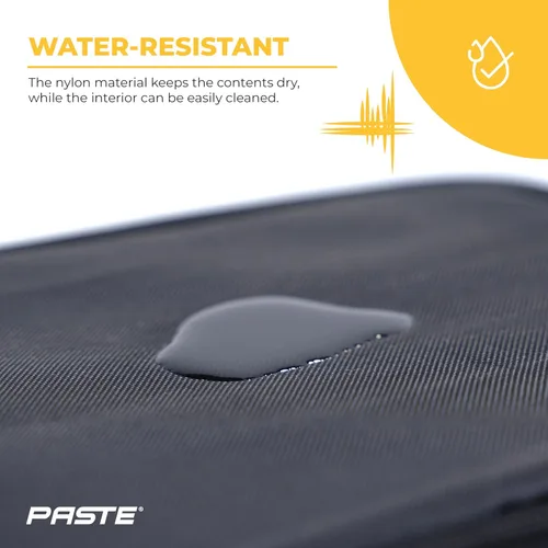 Vista 4 de PASTE Bolsa de zapatos negra Bolsa impermeable para zapatos para viajes, deportes y uso diario, negro con asa de transporte Bolsa de zapatos