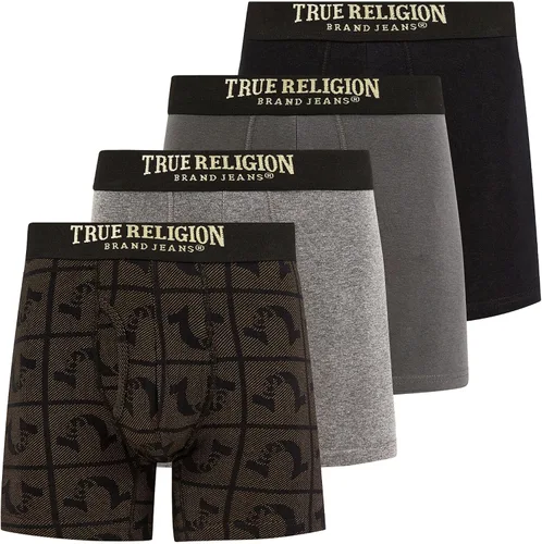 Vista 11 de True Religion Mens Boxer Briefs Cotton Stretch Underwear for Men Pack of 4 Negro