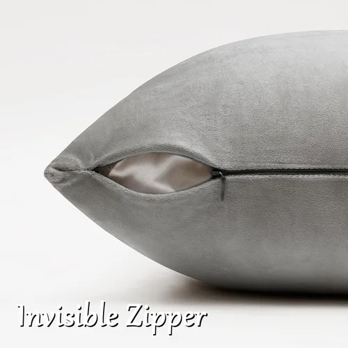 Vista 98 de GIGIZAZA Juego de 2 fundas de almohada doradas de terciopelo de 20 x 20 pulgadas para sofá Almohadas para sofá, tela texturizada suave de 9.88