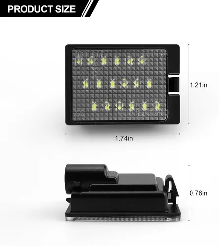 Vista 8 de Luces LED para matrícula, compatible con Dodge Durango 2014-2022, repuesto de montaje de luz de matrícula
