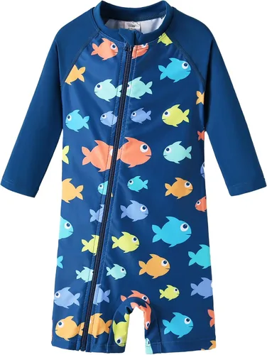 Vista 12 de UMELOK Traje de Baño para Bebé Niño UPF 50+ con Protección Solar y Protección contra Erupciones