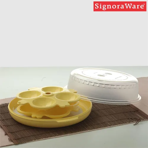 Vista 3 de Signoraware Big Idli Maker Amarillo Limón